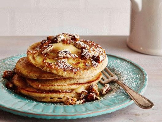 Banana-Nut Pancakes with Butter