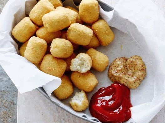Cauliflower breaded from rice in the oven