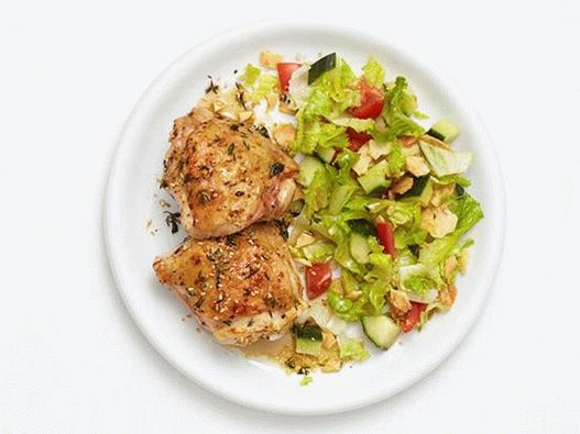 Chicken thighs with sesame seeds and lemon