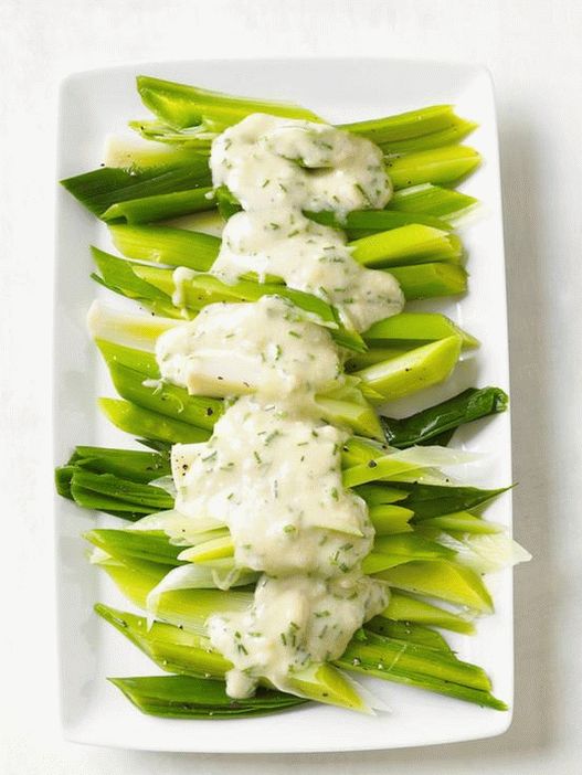 Leek with a delicate sauce