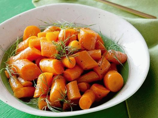 Carrots glazed in orange juice