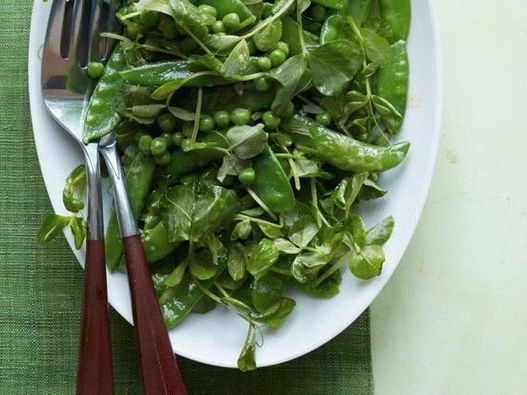 Snow Pea Salad with Caper Dressing