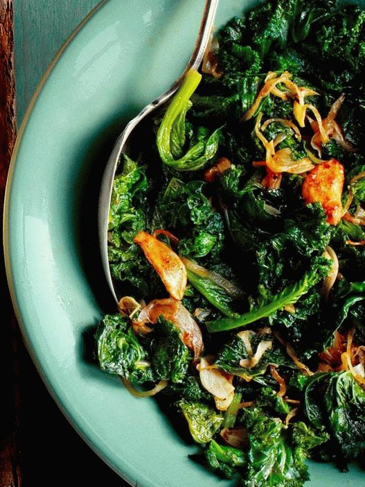 Braised Salad Mustard with Kale