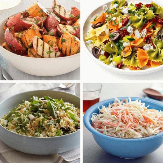 Photo Recipes for salads for a picnic in nature