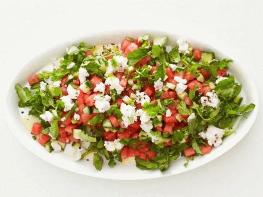 Watermelon and Cucumber Salad