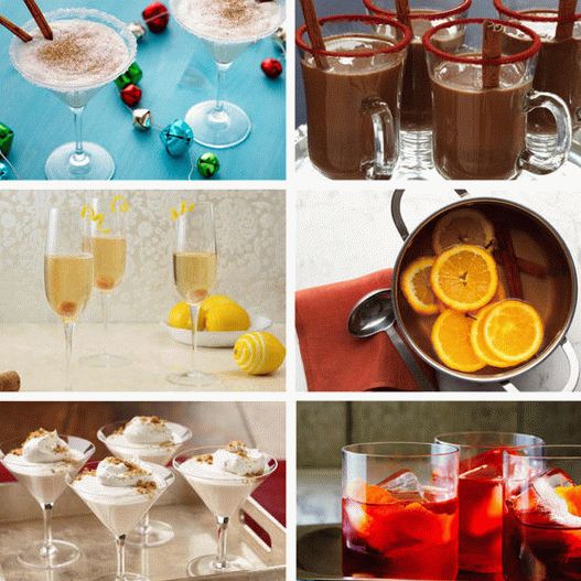 Photo Recipes for winter holiday cocktails and drinks