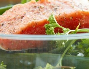 Steamed fish with herbs