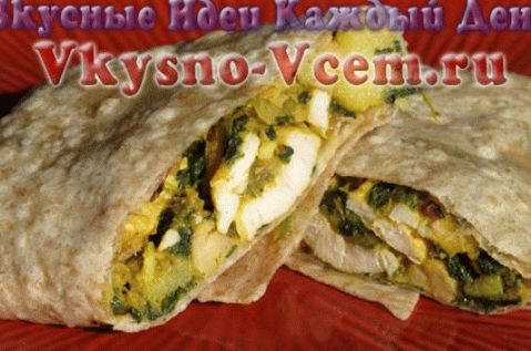 Baked fish in pita bread with herbs
