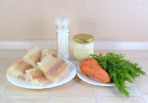 Pollock fish salad