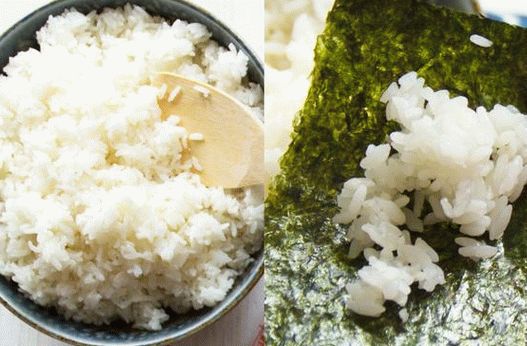 Photo Rice for sushi in a rice cooker