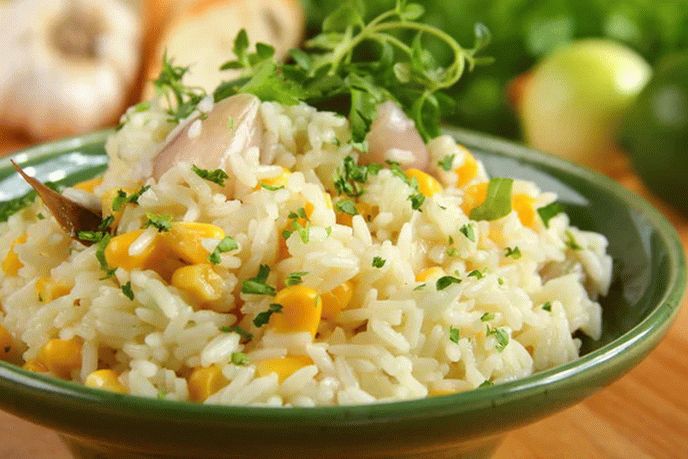 Rice with corn