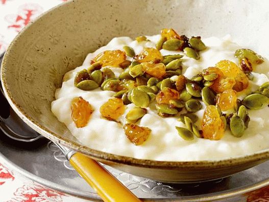Photo Rice Pudding with Pumpkin Seeds