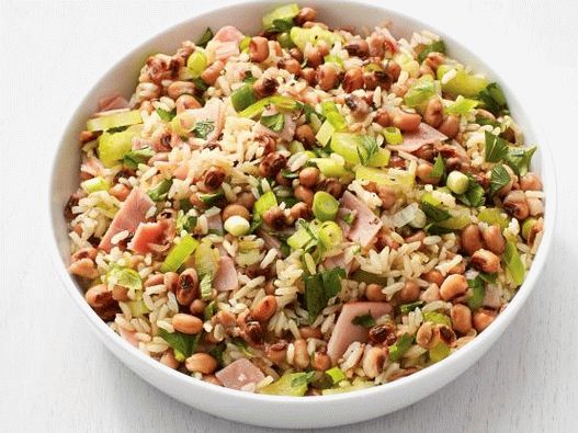 Photo Rice Salad with Beans and Ham