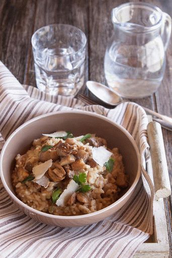 Photo of Risotto with porcini mushrooms and blue cheese