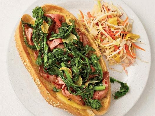 Photo of Roast Beef and Rapini Sub Sandwiches