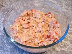 Salad "Football" with fish