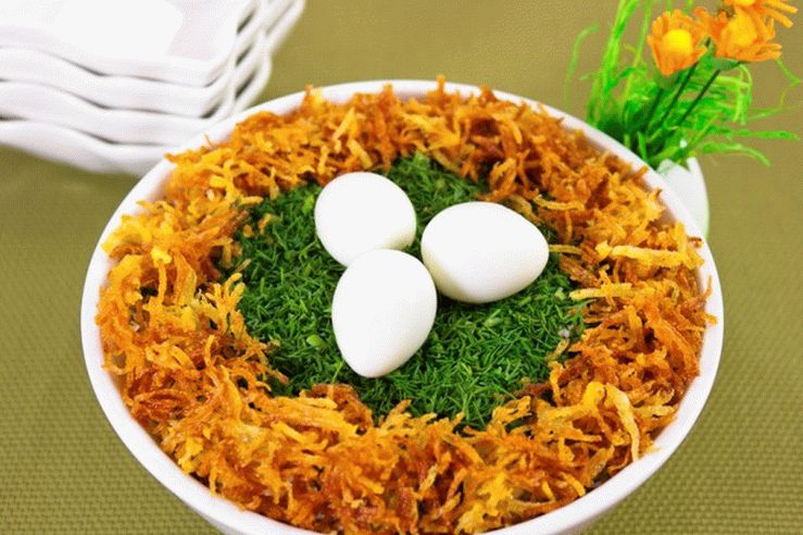 Salad "Capercaillie Nest"