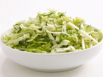 Photo Kohlrabi and Savoy cabbage salad