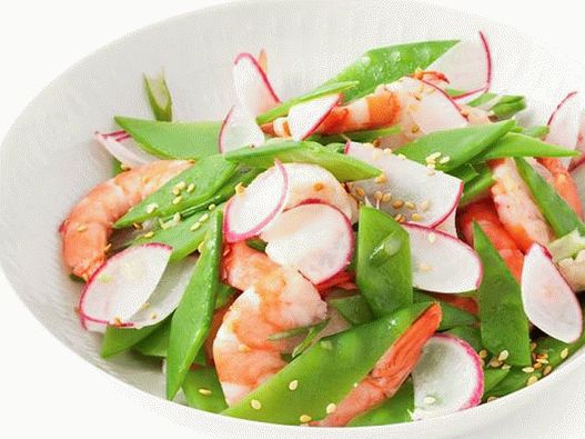 Photo Shrimp and Snow Pea Salad