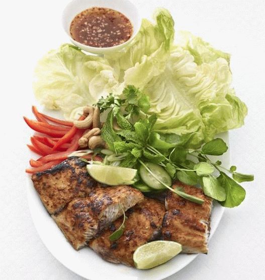 Photo Thai-red mahi-mahi salad