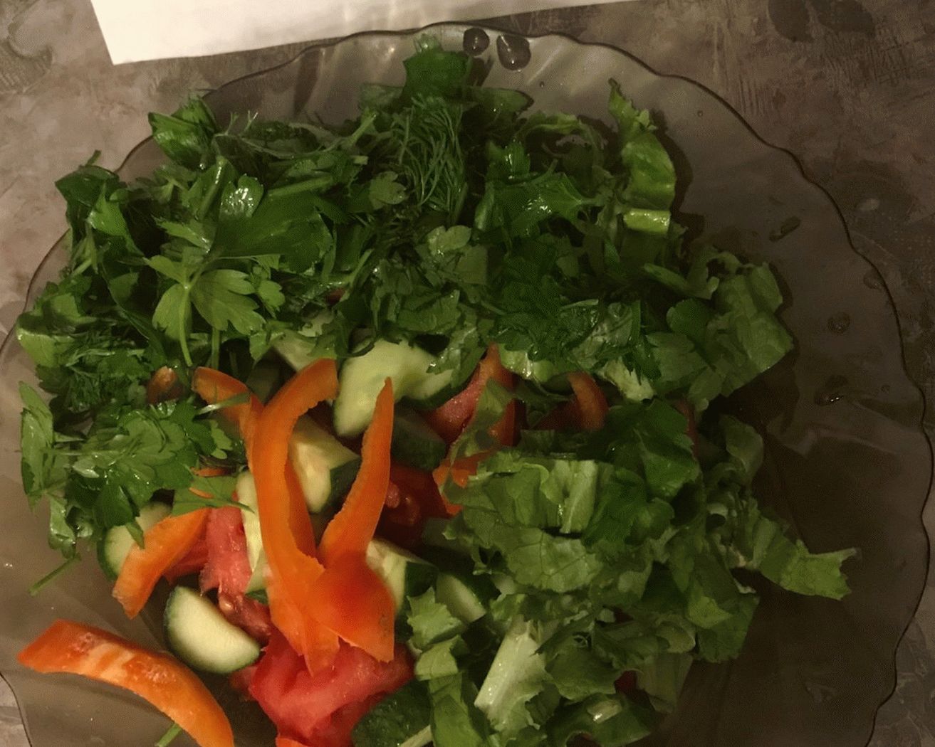 A fresh vegetable salad