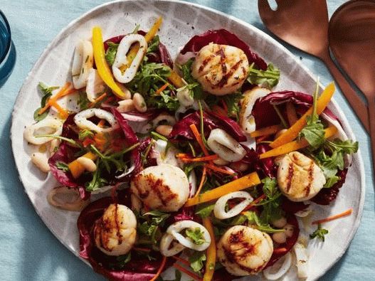 Photo of grilled seafood salad