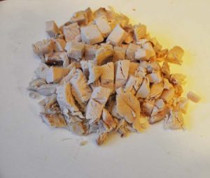 Meat salad with mushrooms