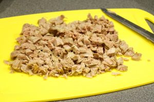 Olivier salad with turkey