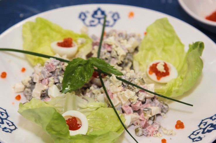 Salad "Olivier" with veal