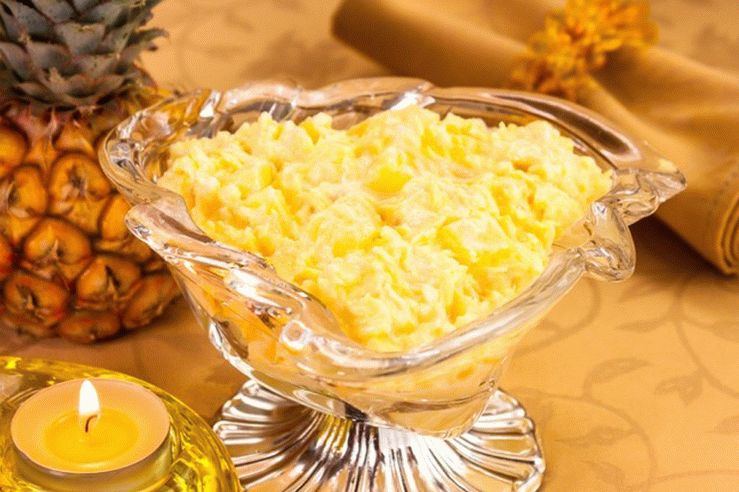 Salad with Cheese and Pineapple