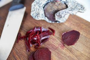 Salad with duck and beetroot