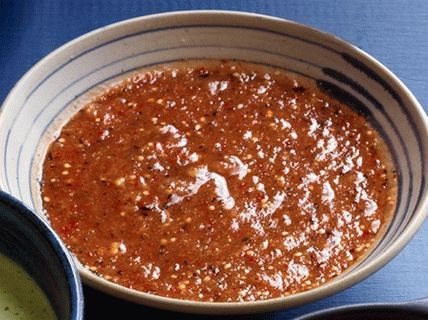 Photo of Salsa from vegetable physalis with chipotle pepper