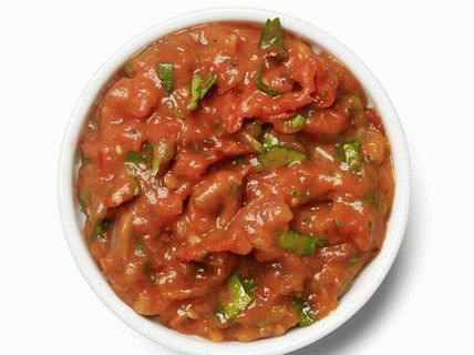 Photo of salsa with fried tomatoes