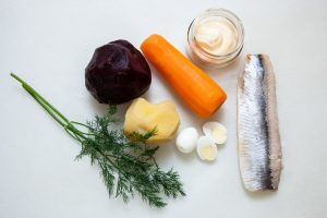 Herring on a fur coat