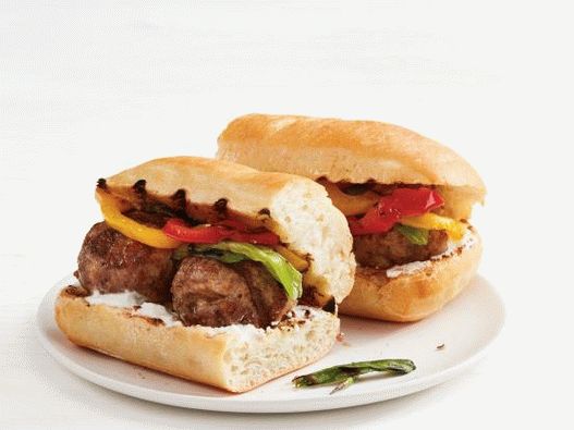 Photo Grilled Meatball Sandwich