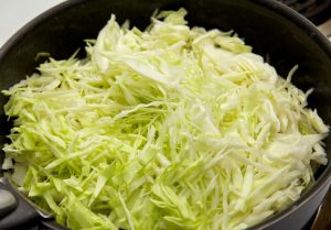 Charlotte with cabbage