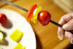 Skewers of vegetables