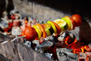 Skewers of vegetables