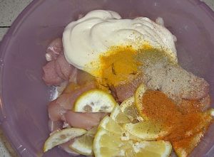 Barbecue with lemon