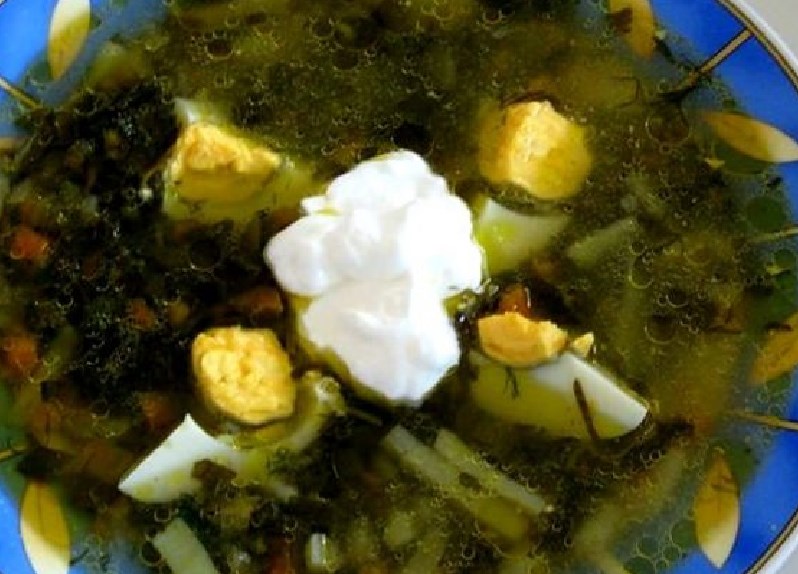 Spinach cabbage soup