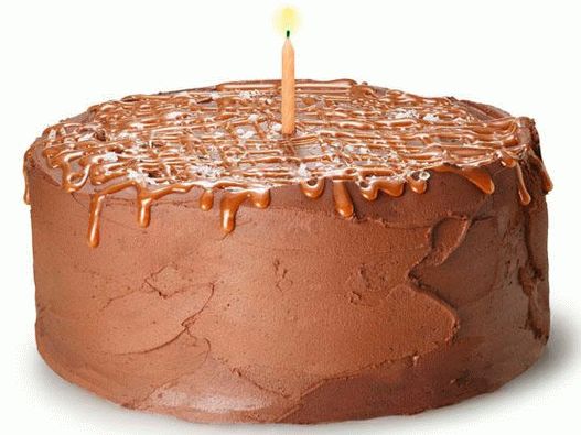 Photo Chocolate-orange cake with salted caramel