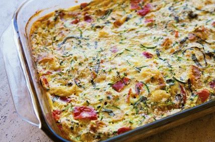 Photo Cheese casserole with vegetables