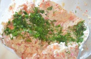 Cheese balls with salmon