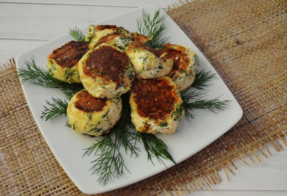 Cheesecakes with dill and cheese