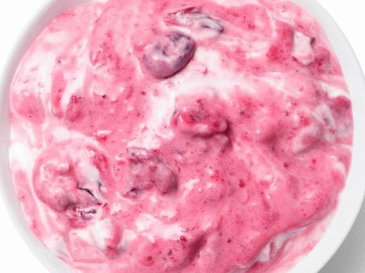 Photo Sour cream cranberry sauce with horseradish
