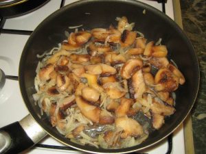 Sour cream and mushroom sauce