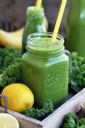 Photo Smoothie with cabbage kale