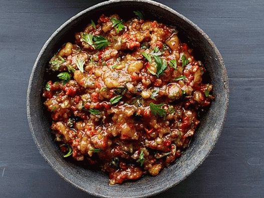 Photo spread of walnuts and baked pepper
