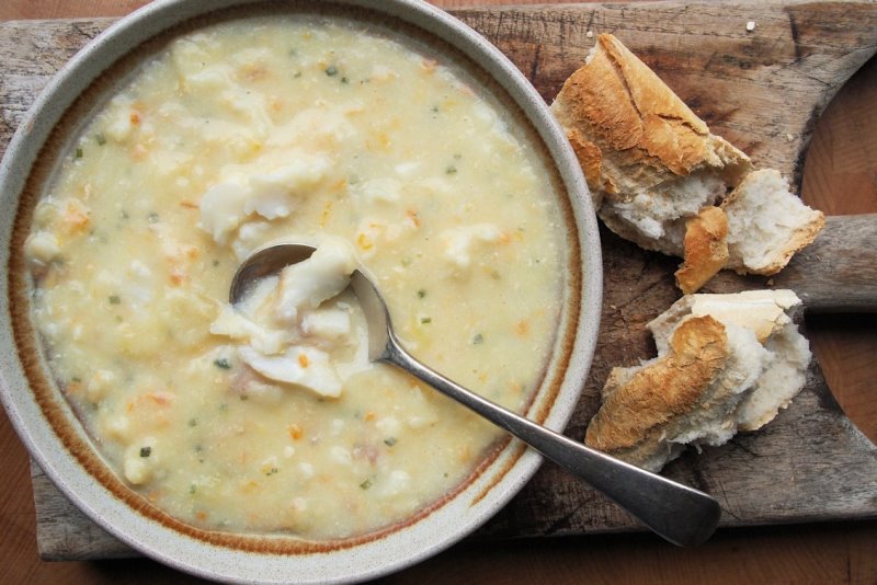 Smoked haddock soup