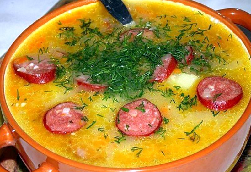 Potato soup in fat